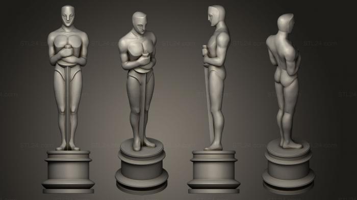 Miscellaneous figurines and statues (Oscar Trophy, STKR_0342) 3D models for cnc